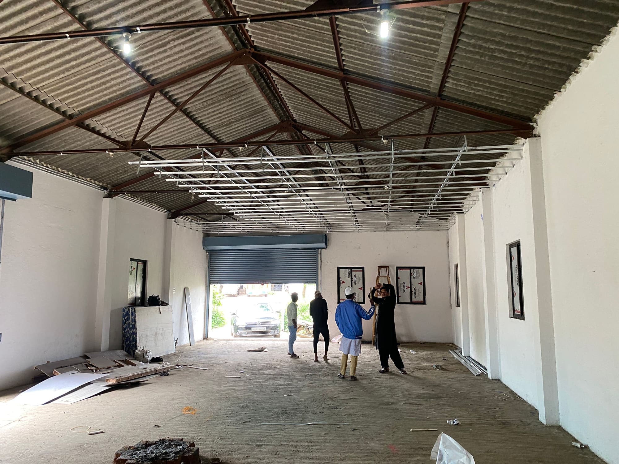 Stockyard interior during fit-out